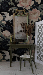 Crane & Floral Peel and Stick Wallpaper: Removable Wall Mural - View 4