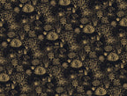 Black and Gold Flowers Wallpaper, Floral Peel and Stick - View 5