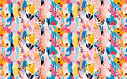 Abstract Floral Wallpaper: Hand Painted Watercolor Wall Mural, Peel and Stick - View 6