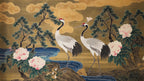Chinoiserie Crane Wallpaper: Vintage Japanese Birds Wall Mural - View 6