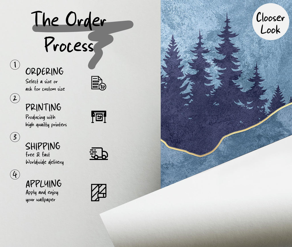 Mountain Forest Peel and Stick Wallpaper: Kids Wallpaper - View 5