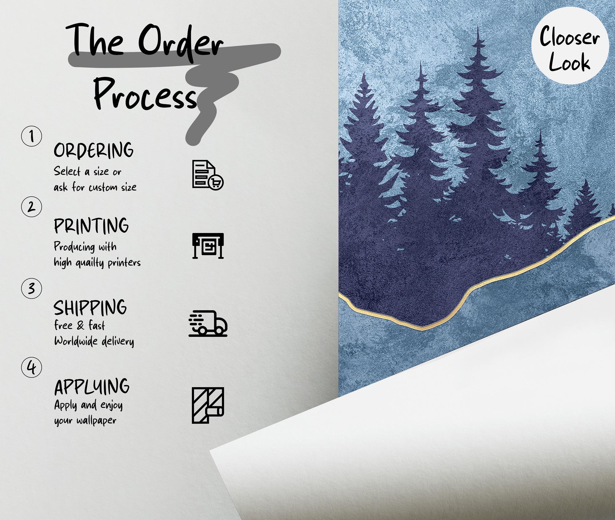 Mountain Forest Peel and Stick Wallpaper: Kids Wallpaper - View 5