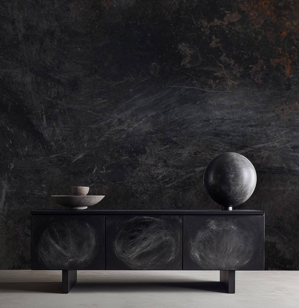 Dark Concrete Texture Wallpaper: Rusty Look, Peel and Stick - View 3