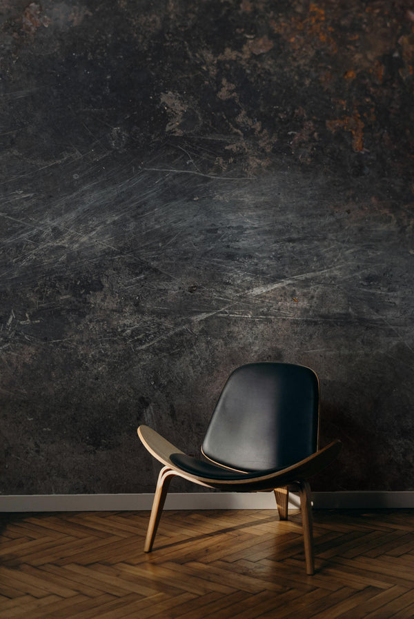 Dark Concrete Texture Wallpaper: Rusty Look, Peel and Stick