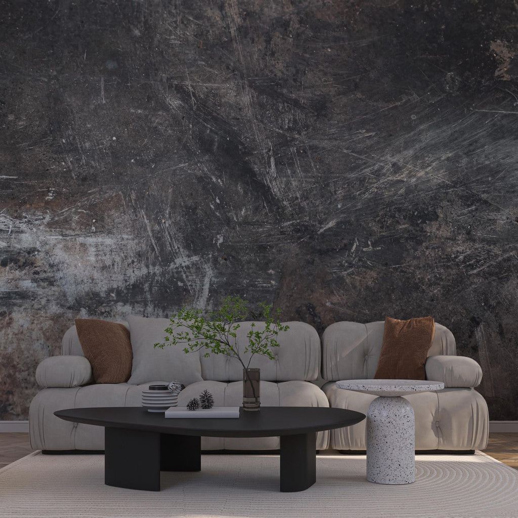 Dark Concrete Texture Wallpaper: Rusty Look, Peel and Stick - View 2