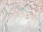 Watercolor Tree Wall Mural: Pastel Floral Peel and Stick Wallpaper - View 5