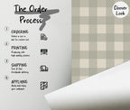 Sage Green Buffalo Plaid Peel and Stick Wallpaper Mural - View 6