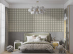 Sage Green Buffalo Plaid Peel and Stick Wallpaper Mural - View 3