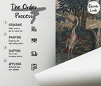 Dark Vintage Landscape Mural - Elegant Peel and Stick Wallpaper - View 7