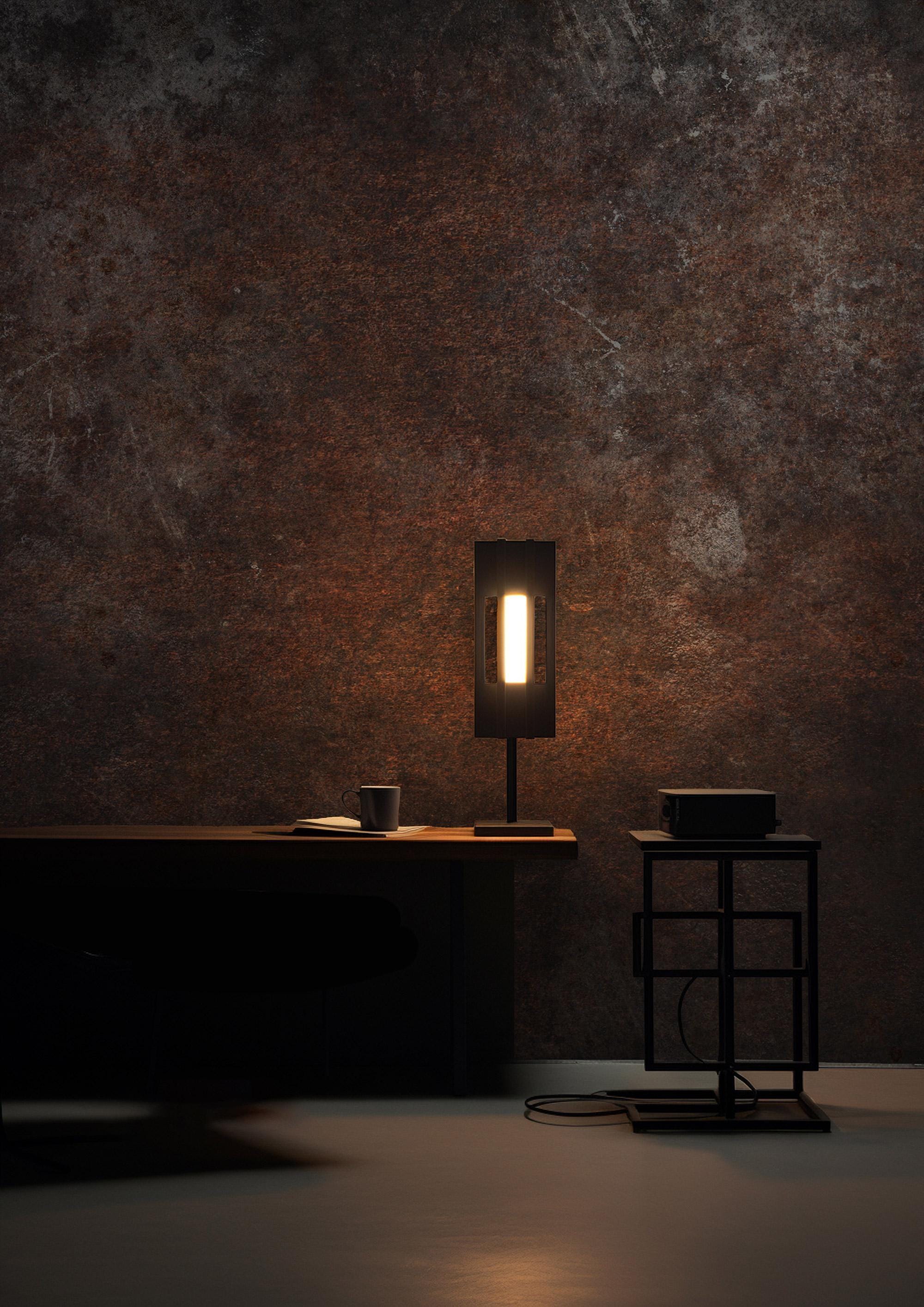 Rustic Brown Concrete Wallpaper: Distressed Texture, Modern Loft Decor, Peel and Stick - View 2