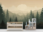 Forest Mountain Wallpaper - Kids Nursery Decor Peel and Stick - View 3