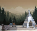 Forest Mountain Wallpaper - Kids Nursery Decor Peel and Stick