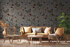 Watercolor Flower Butterfly Wallpaper: Boho Botanical Wall Mural - View 5