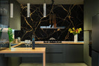 Black and Gold Marble Peel and Stick Wallpaper Mural: Modern Home Decor - View 2