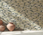 Coastal Fish Wallpaper: Hand Drawn Nautical Peel and Stick Mural