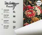 Dark Floral Snake Wallpaper Mural - Vintage Botanical Peel and Stick - View 7