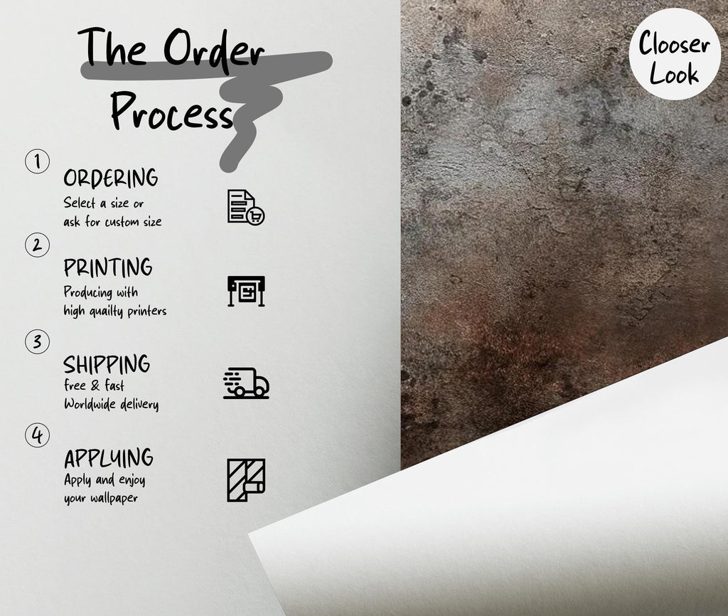 Industrial Concrete Texture Wallpaper Mural: Custom Peel & Stick - View 2