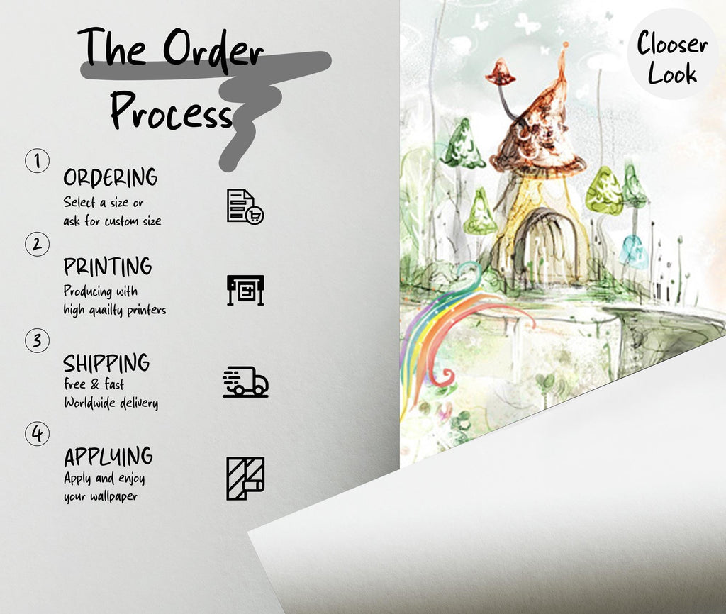Castle Peel and Stick Wallpaper Mural: Kids Room Decor - View 6