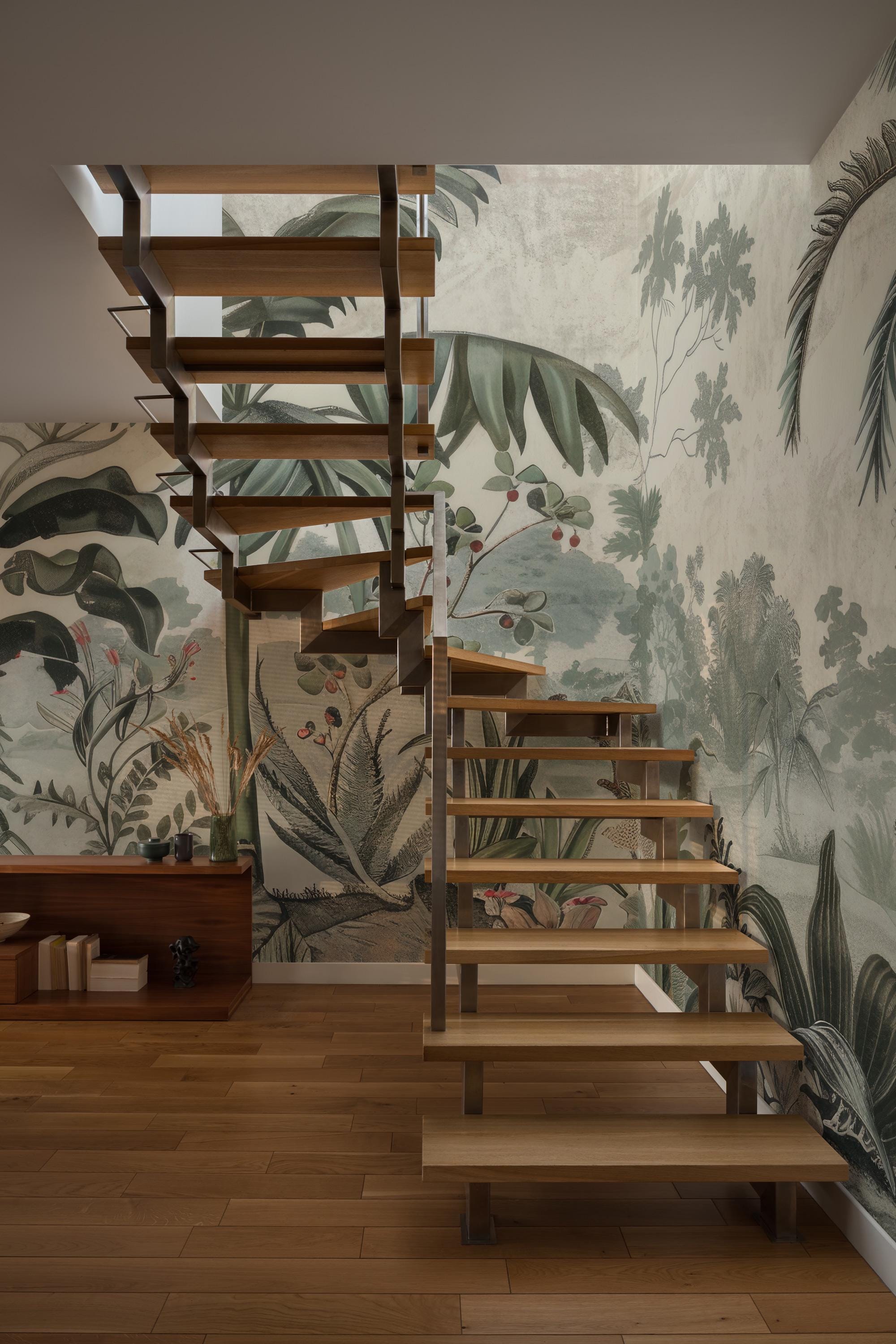 Palm Tree Jungle Wallpaper: Tropical Wall Mural, Peel and Stick - View 3