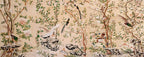 Chinoiserie Peel and Stick Wallpaper: Birds & Blossoms Mural - View 6