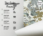 Chinoiserie Landscape Wallpaper: Asian Scenic Peel and Stick Wall Mural - View 2