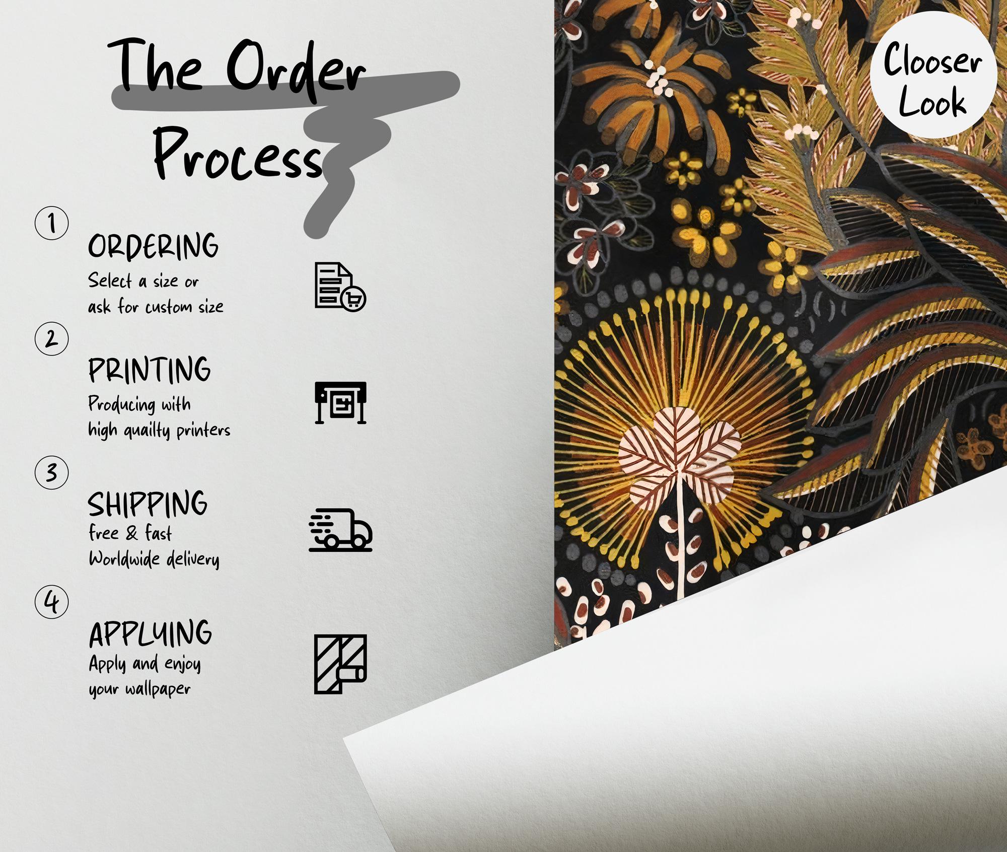 Dark Botanical Wallpaper: Vintage Tropical Peel and Stick Mural - View 7