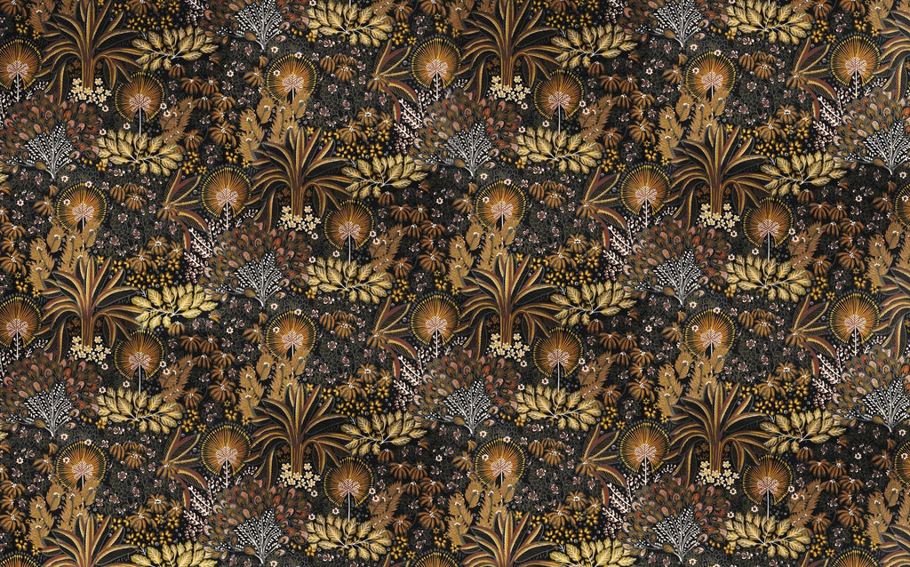 Dark Botanical Wallpaper: Vintage Tropical Peel and Stick Mural - View 6