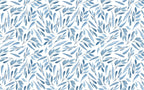 Boho Blue Leaf Wall Mural: Peel and Stick Wallpaper - View 6