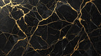Black and Gold Marble Peel and Stick Wallpaper Mural: Modern Home Decor - View 6