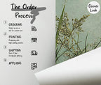 Misty Green Wildflower Wallpaper Mural: Botanical Meadow Grass, Peel and Stick - View 6