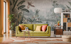 Tropical Jungle Wallpaper Mural: Vintage Rainforest Wall Art, Exotic Birds - View 5
