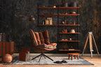 Concrete Look Wallpaper: Dark Grunge Rustic Copper Peel and Stick - View 2