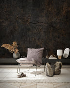 Concrete Look Wallpaper: Dark Grunge Rustic Copper Peel and Stick