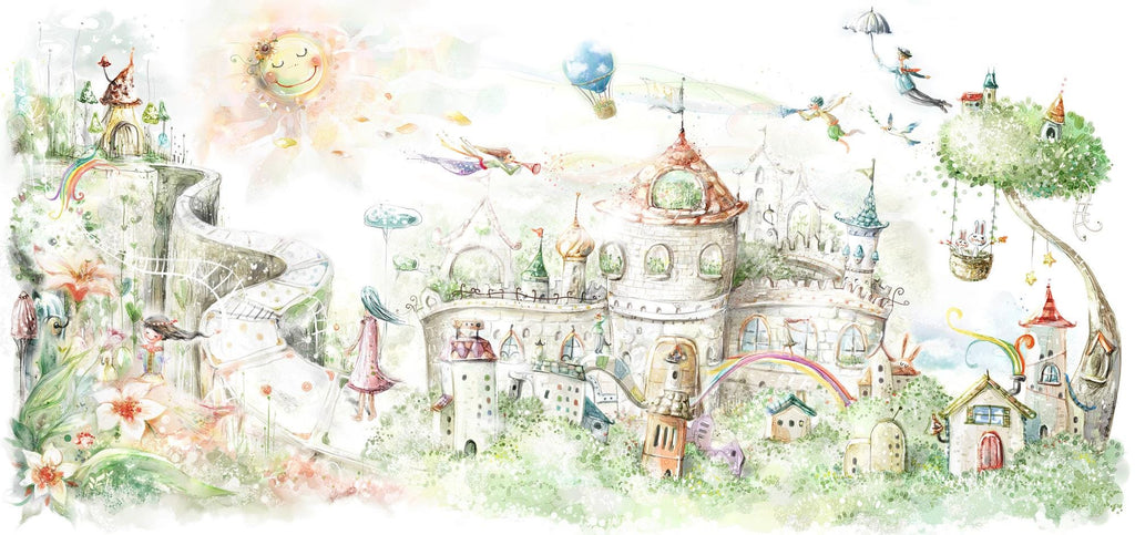 Castle Peel and Stick Wallpaper Mural: Kids Room Decor - View 7