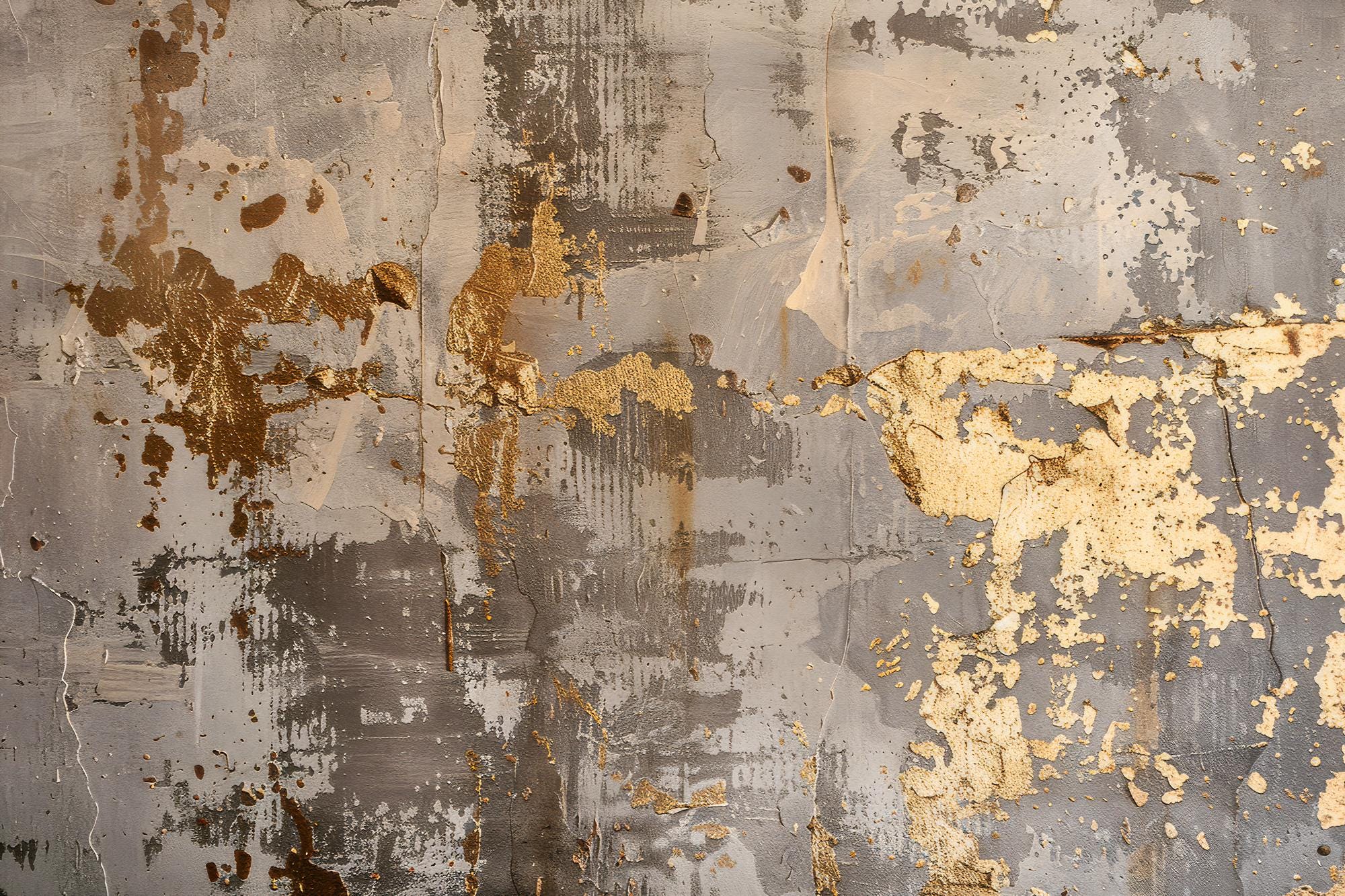Gold Abstract Concrete Texture Wall Mural - Loft Decor - View 6