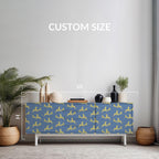 Blue & Yellow Safari Furniture Wrap: Peel and Stick Cabinet Makeover - View 3
