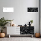 Charcoal Crumpled Paper Peel and Stick Wallpaper: Gothic Cabinet Makeover