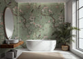 Vintage Chinoiserie Peel and Stick Wallpaper: Birds & Floral Mural