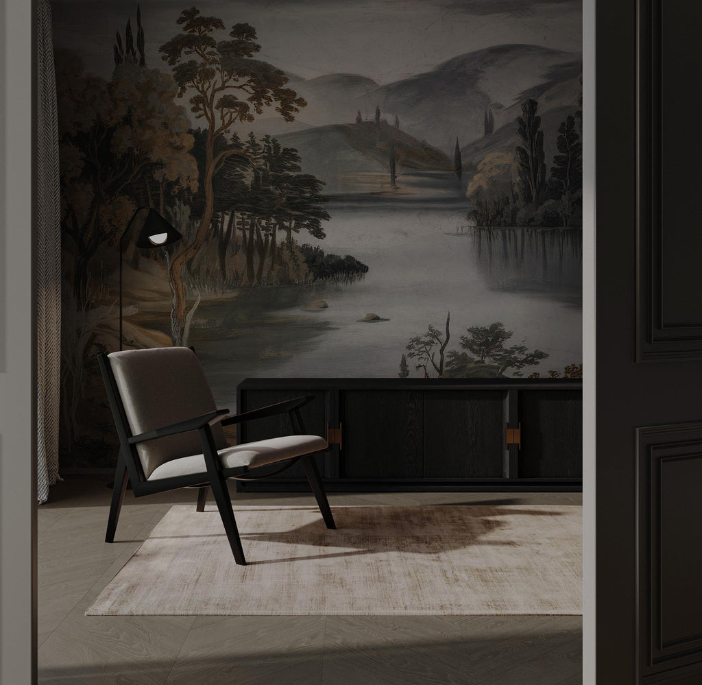 Vintage Scenic Landscape Wallpaper Mural: Custom Size Peel and Stick - View 4