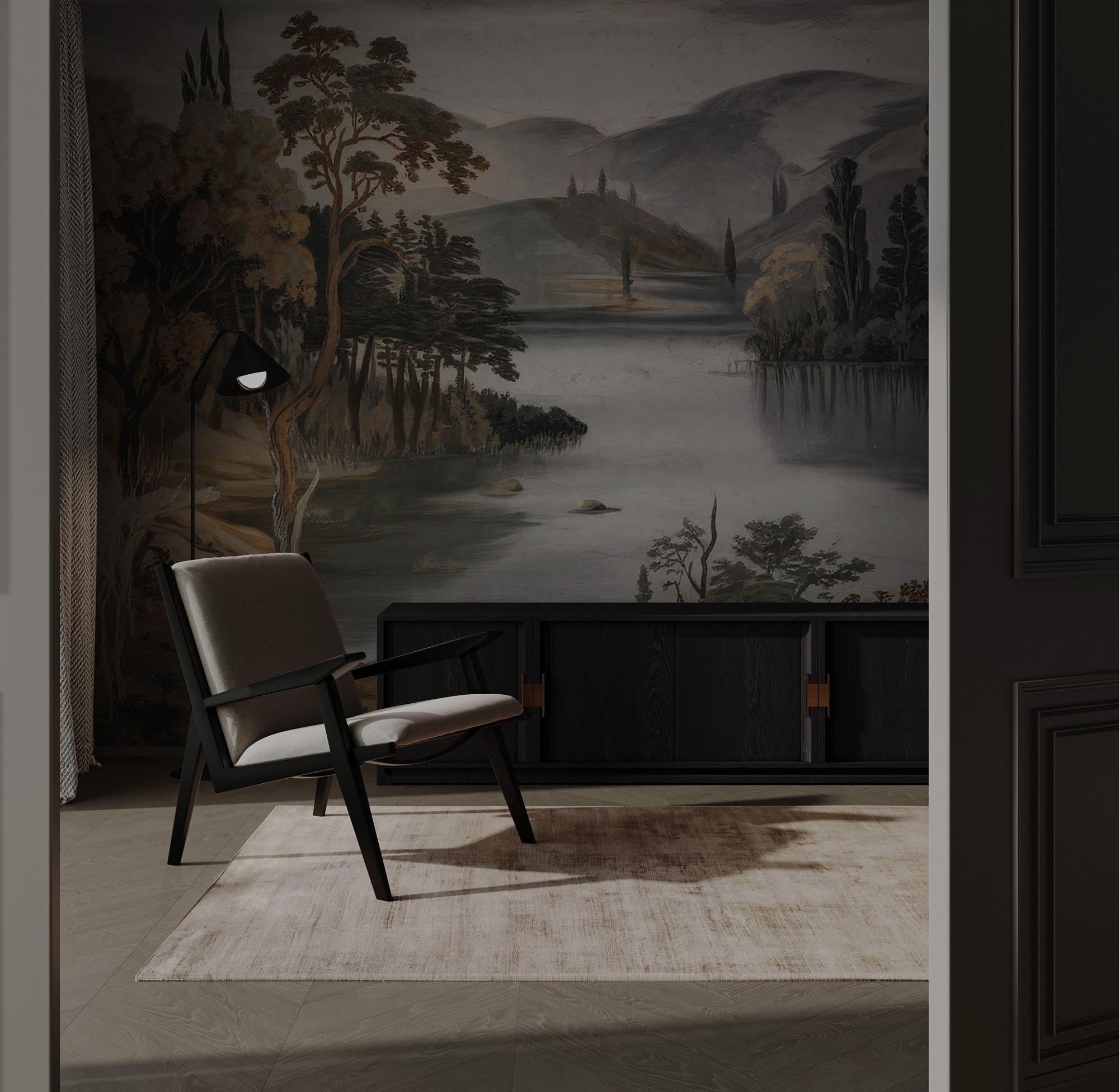 Vintage Scenic Landscape Wallpaper Mural: Custom Size Peel and Stick - View 4