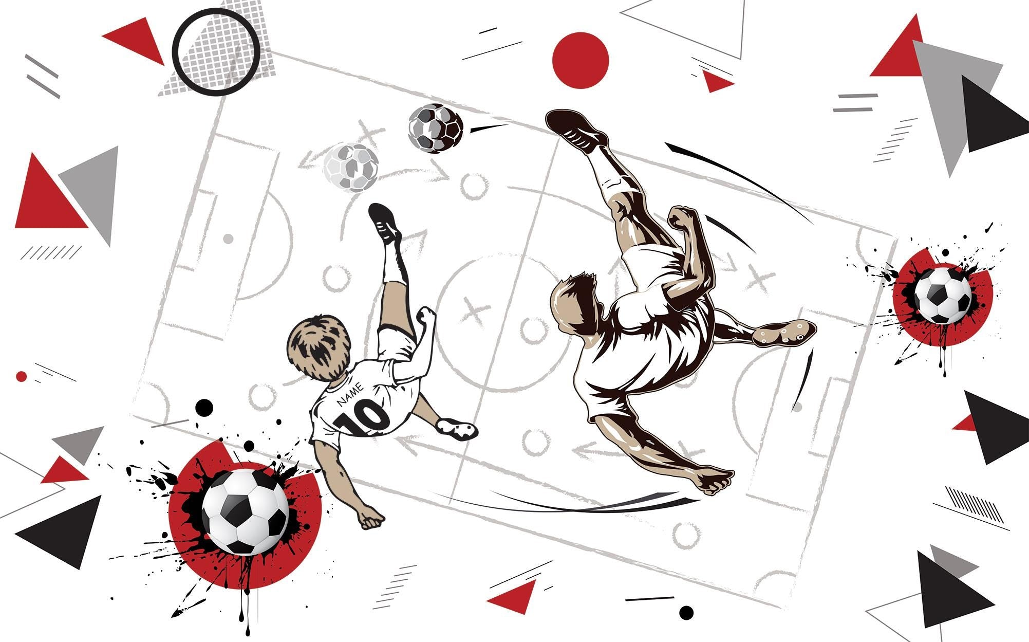 Soccer Wall Mural, Kids Room Sports Wallpaper - View 7