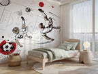 Soccer Wall Mural, Kids Room Sports Wallpaper - View 2