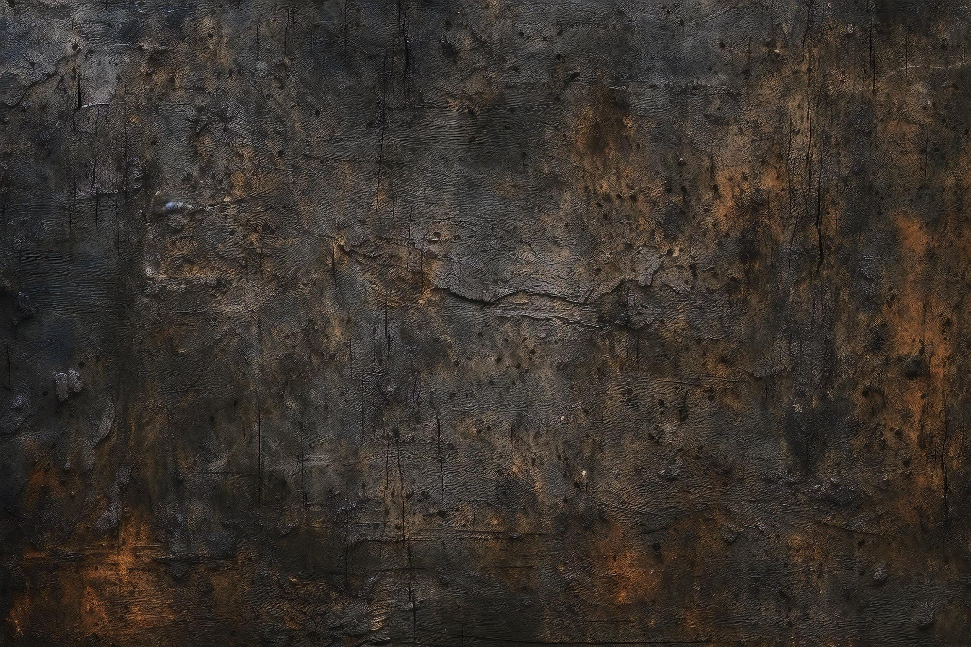 Concrete Look Wallpaper: Dark Grunge Rustic Copper Peel and Stick - View 6
