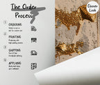 Gold Abstract Concrete Texture Wall Mural - Loft Decor - View 2