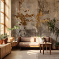 Gold Abstract Concrete Texture Wall Mural - Loft Decor