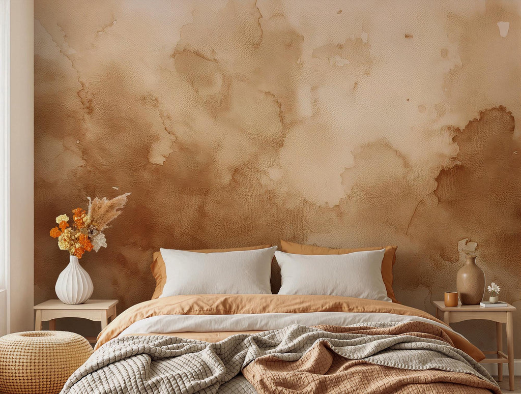 Concrete Texture Wallpaper Mural, Neutral Beige Peel and Stick Wall Art - View 3