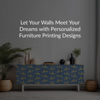 Blue & Yellow Safari Furniture Wrap: Peel and Stick Cabinet Makeover - View 2