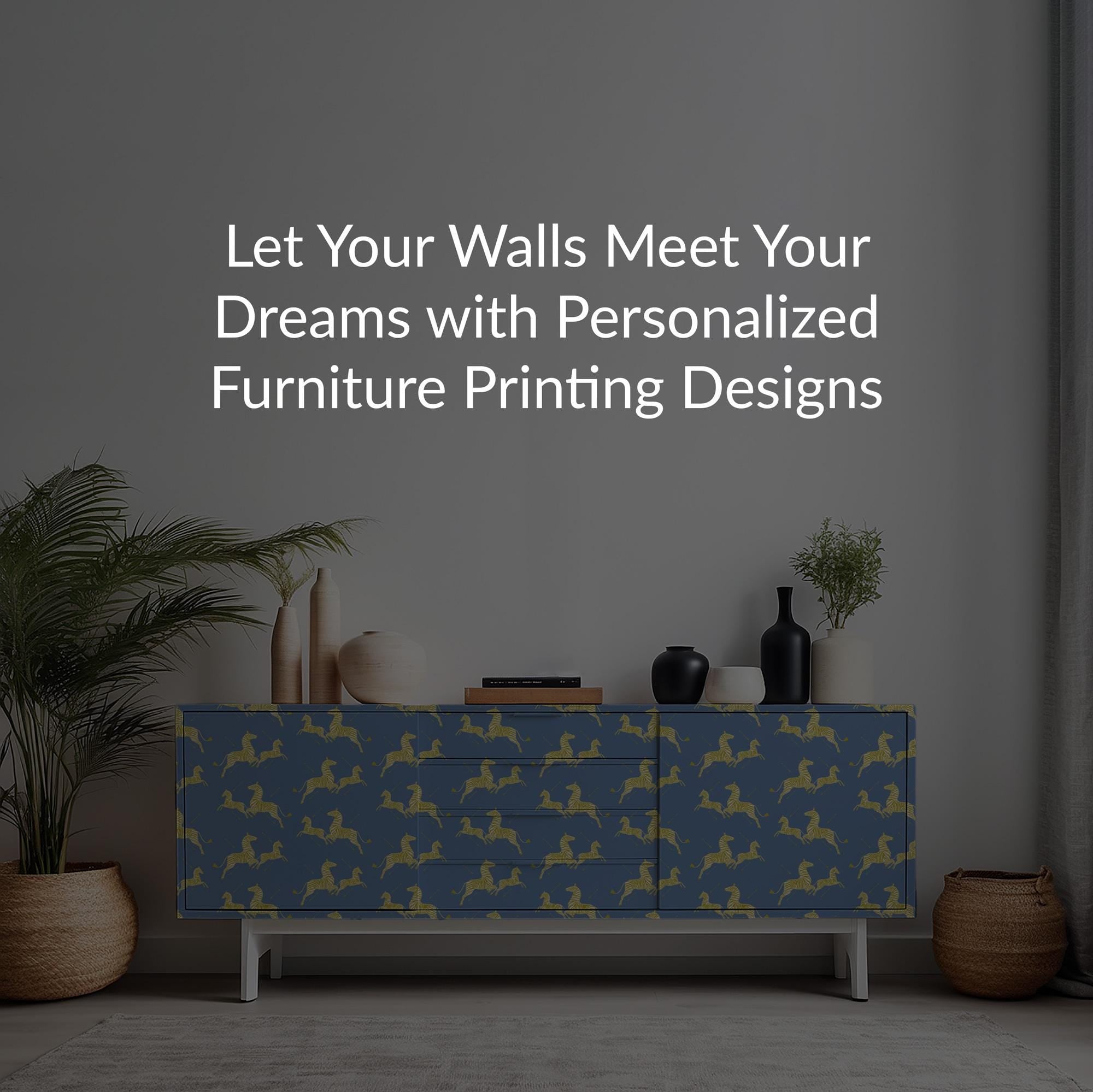 Blue & Yellow Safari Furniture Wrap: Peel and Stick Cabinet Makeover - View 2