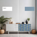 Blue & Yellow Safari Furniture Wrap: Peel and Stick Cabinet Makeover