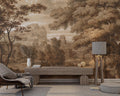 Vintage Scenic Landscape Wallpaper Mural: Ancient Countryside Peel and Stick